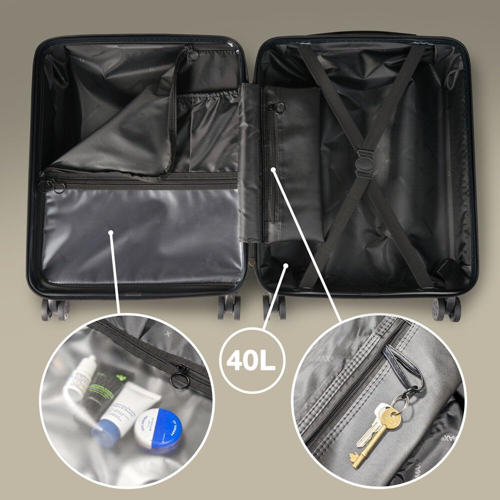 Anode Handgepäck Koffer mit 4 Rollen, 55 x 40 x 20 cm / Bodo Grun