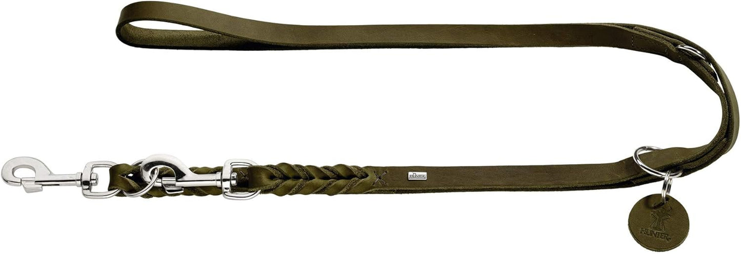 Solid Education - Verstellbare Hundeführleine, 250 cm, 1.8 x 250 cm oliv