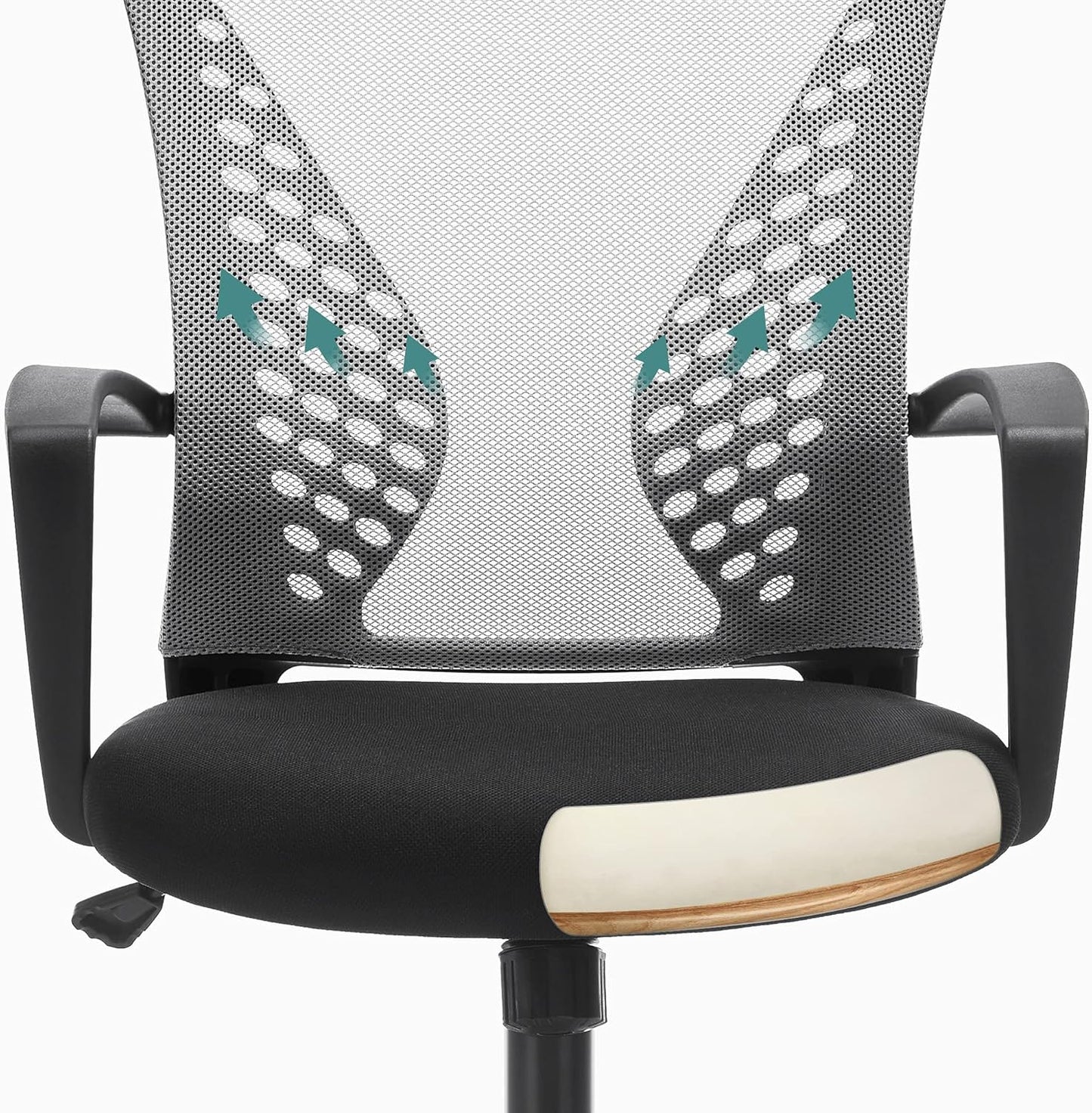 Ergonomischer Netzstuhl, Grau Grau Bürostuhl