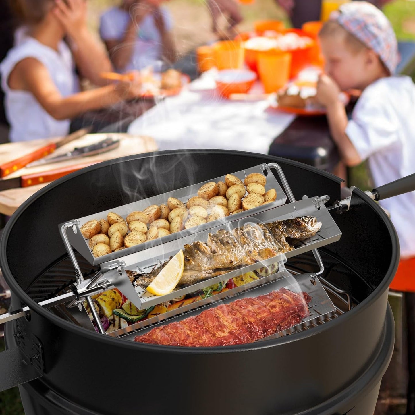 Grillrondell für Drehspiesse