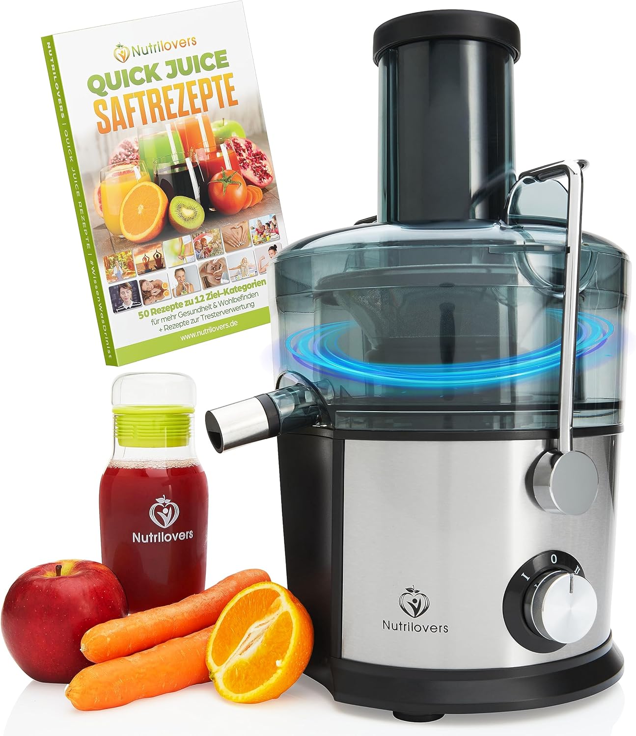 Quick-Juicer, Edelstahl XXL-Einfüllöffnung
