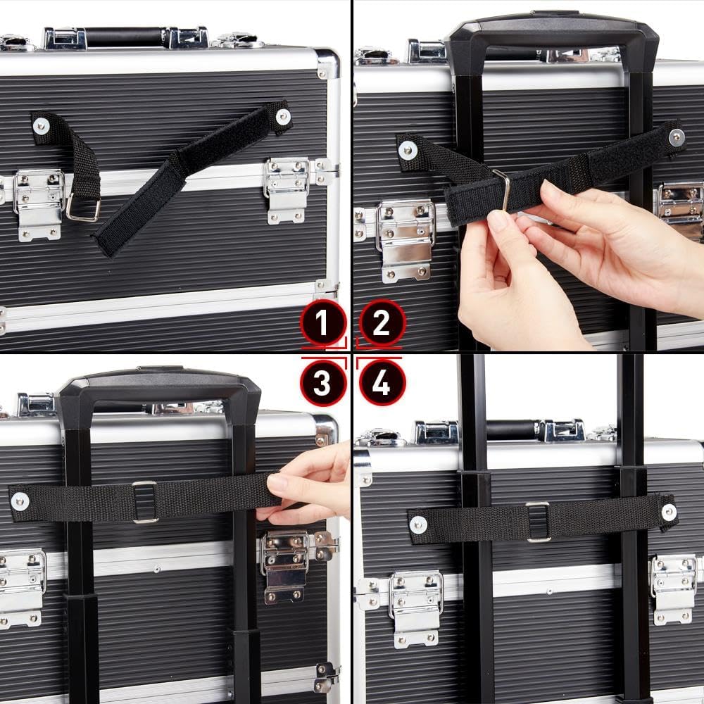 4-in-1 Kosmetikkoffer, Schwarz