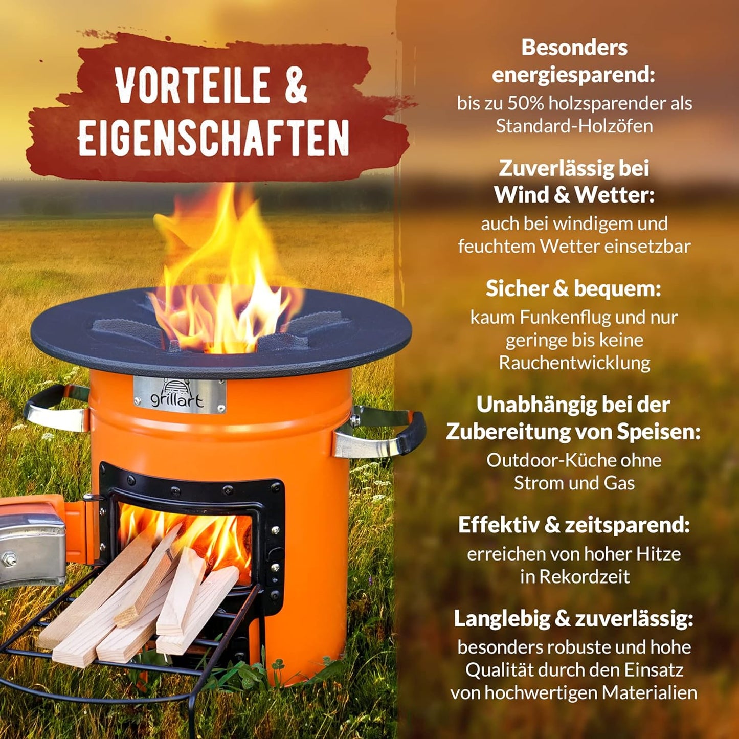 Raketenofen Powertrain, Orange