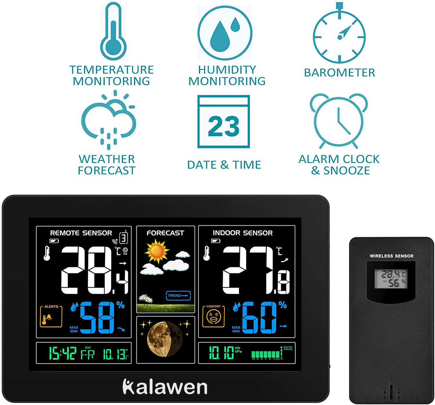 ‎QXZ-3378, Wetterstation mit 1 Aussensensor