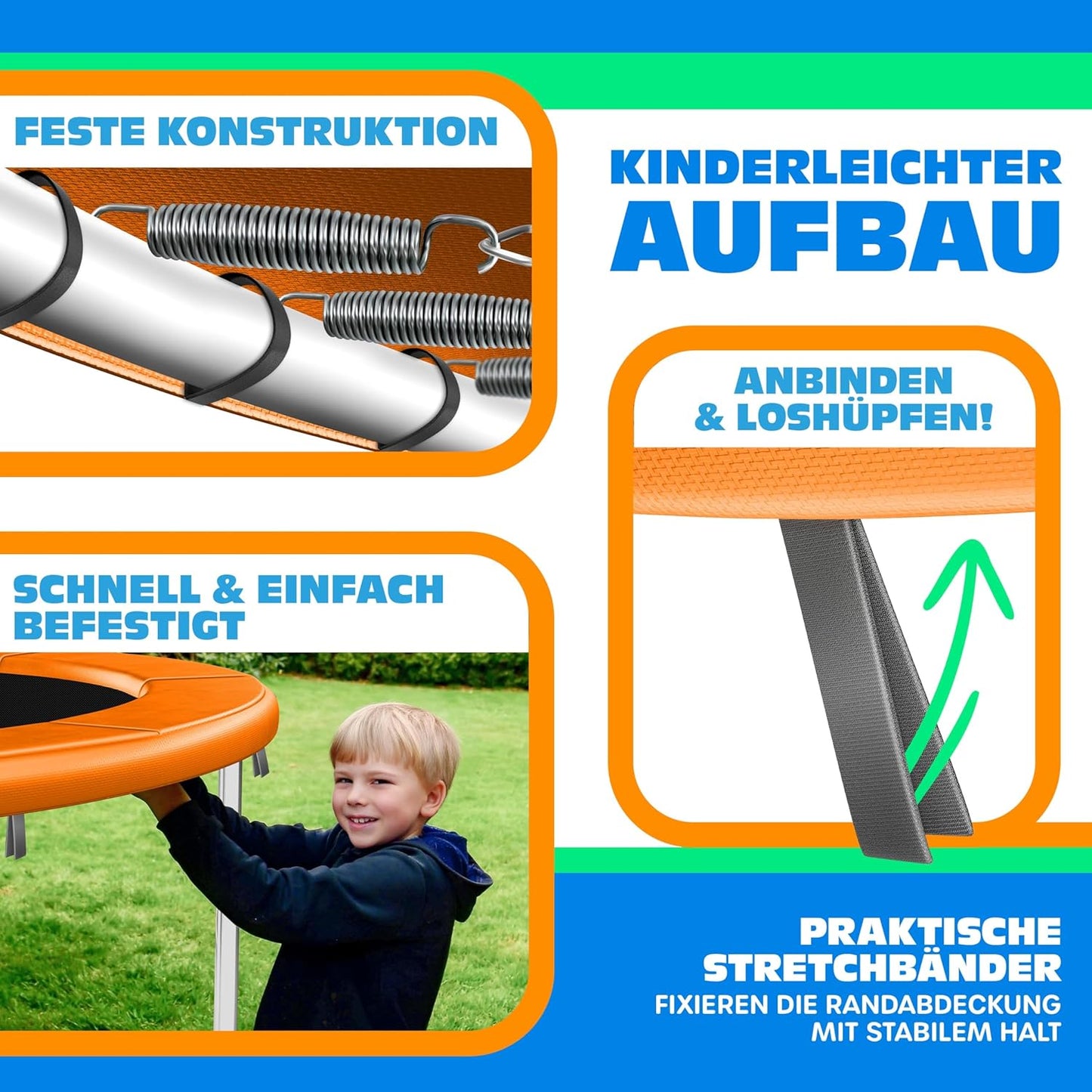 Trampolin Randabdeckung, Orange 366 cm