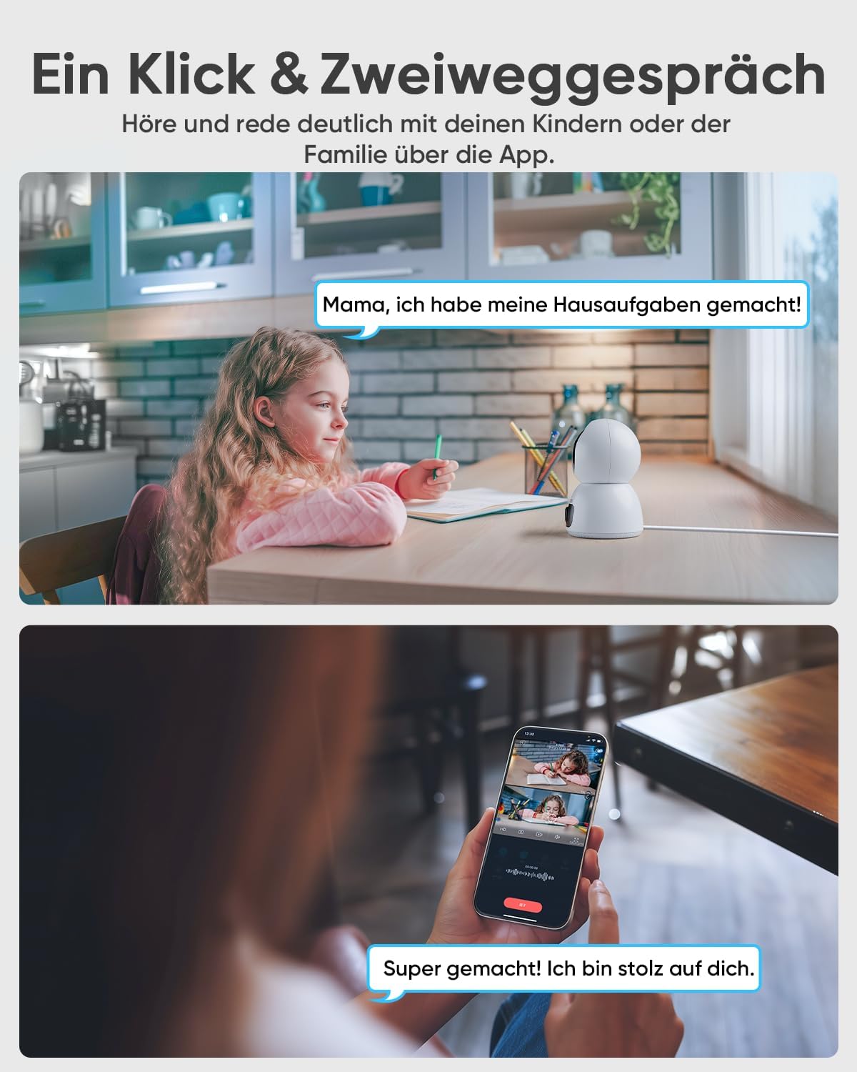 Überwachungskamera Innen, 2K+2K
