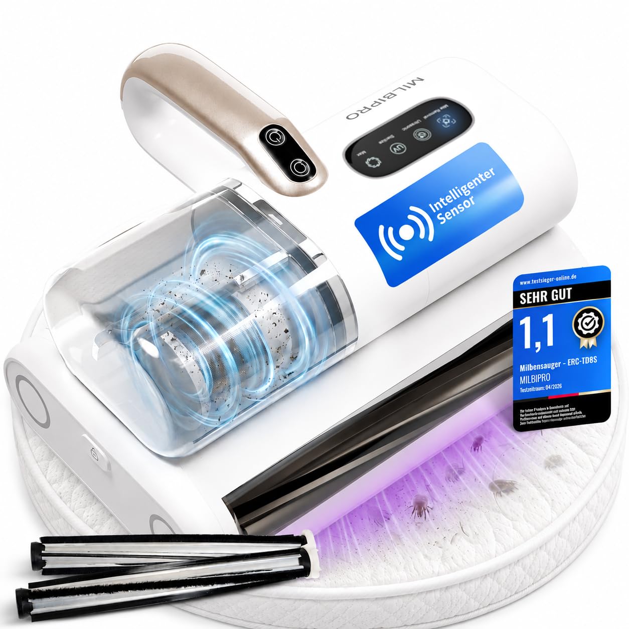 Milbensauger mit HEPA-Filter und UV-C Licht