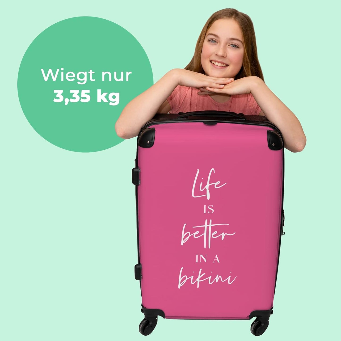 Grosser Trolley-Reisekoffer mit 4 Rollen (90L)