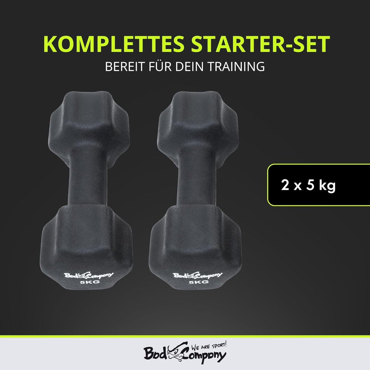 Kurzhanteln-Set, 2x 5 kg, h - 5 kg 2er-Set