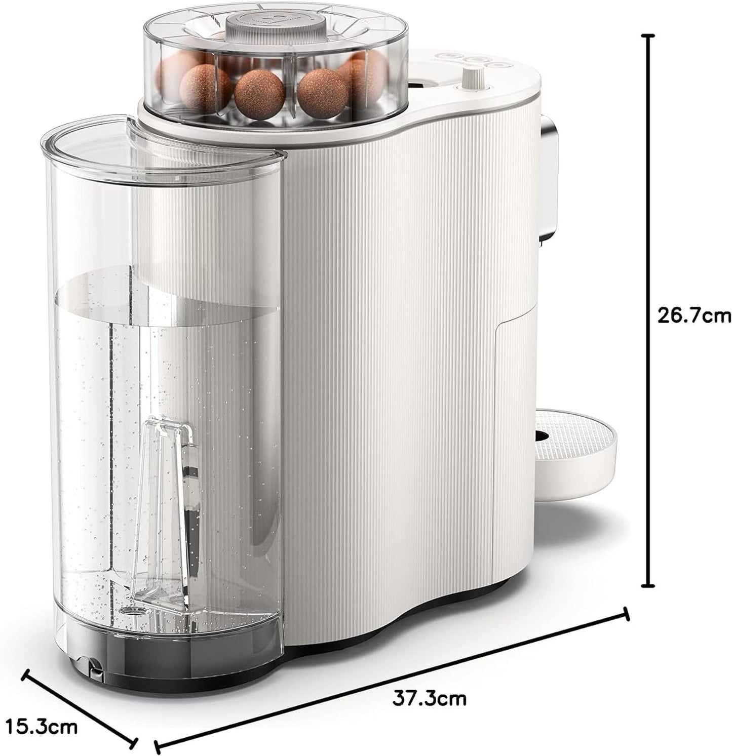 Kaffeemaschine Globe mit 90 kompostierbaren Espressobällen, Weiß +90 Bälle ESPRESSO