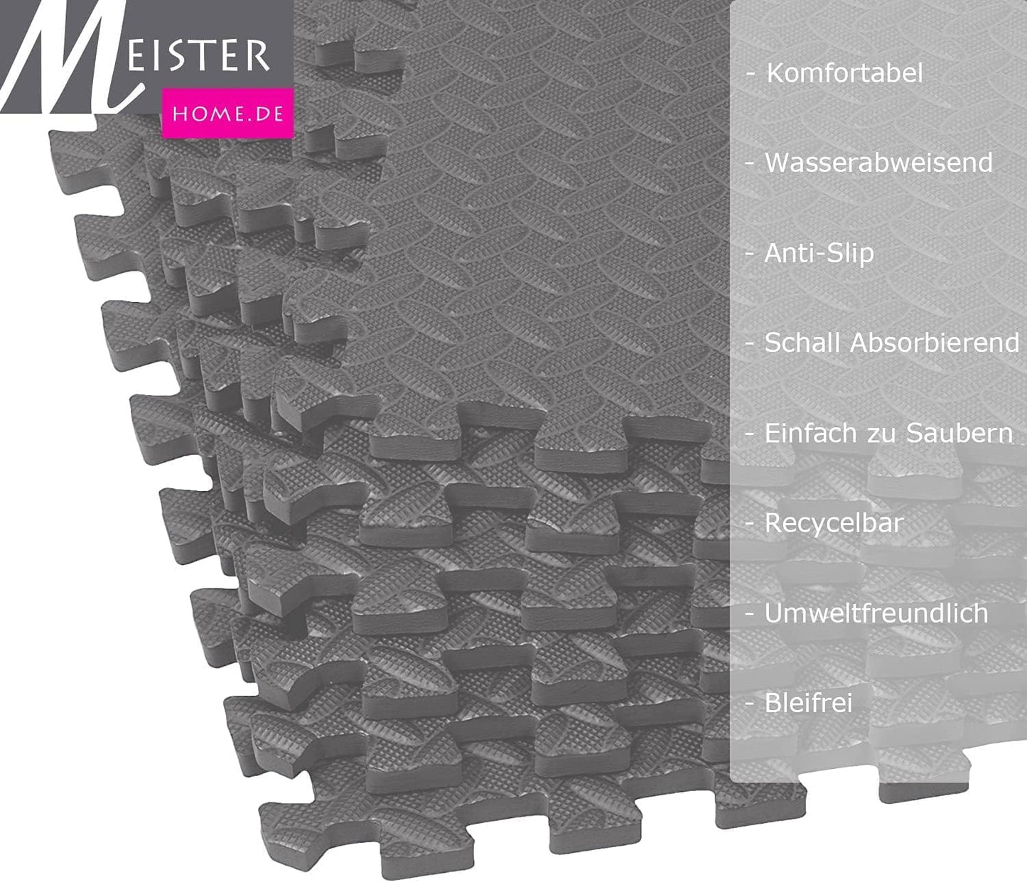 Bodenschutzmatten-Set, Anthrazit 60L x 60B x 1D cm