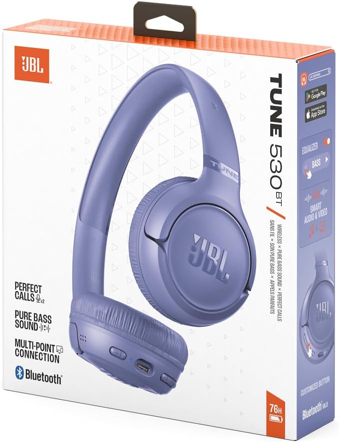 Tune 530 BT On-Ear Kopfhörer mit Pure Bass Sound, Lavendel