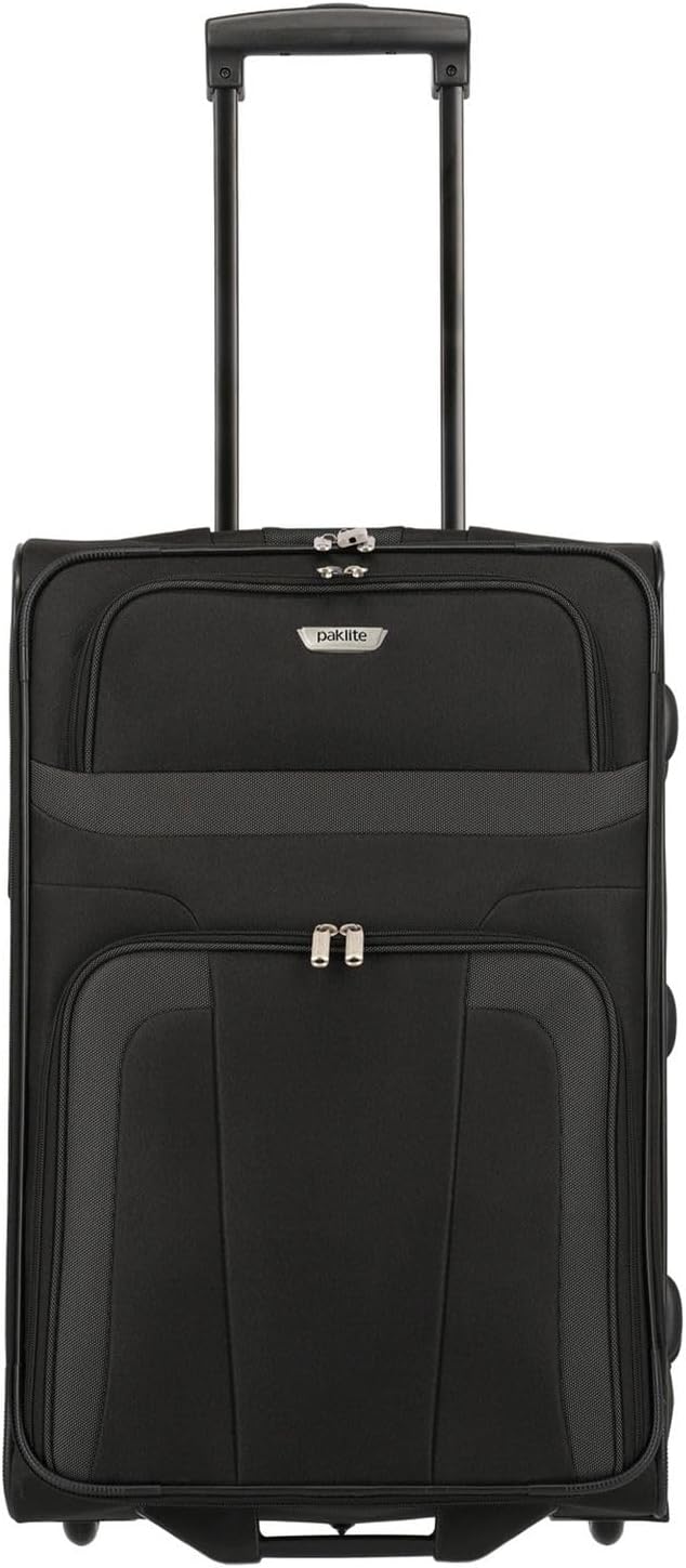 Reisekoffer Orlando mit Rollen, Schwarz 63 cm (Trolley M)