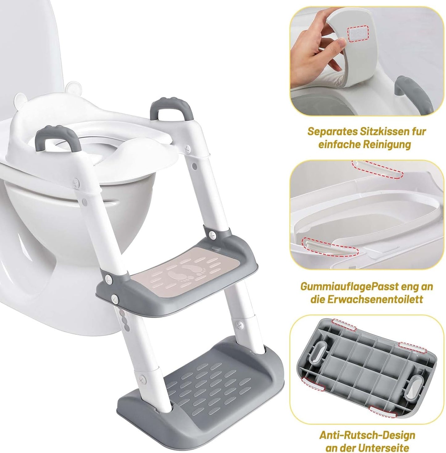 Kinder-Toilettentrainer mit Treppe