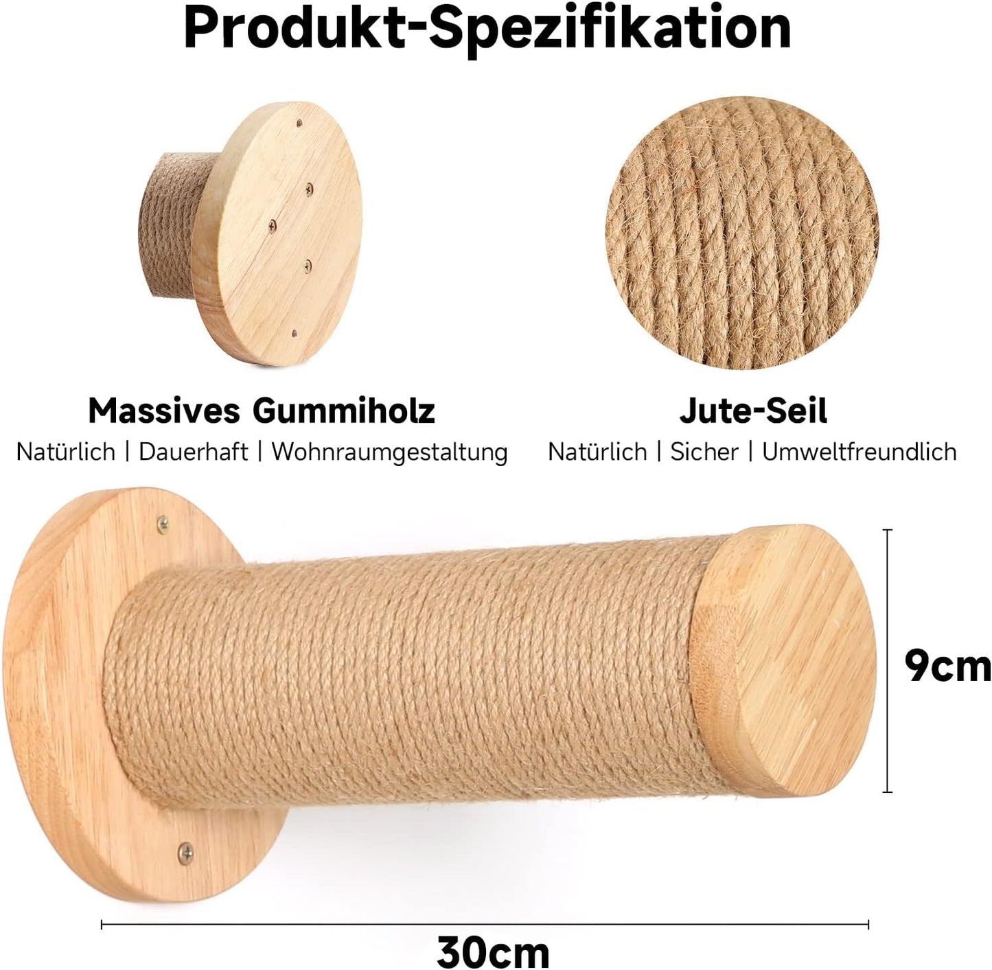 Katzentreppe Wand-Kletterstufe (2er-Pack), beige