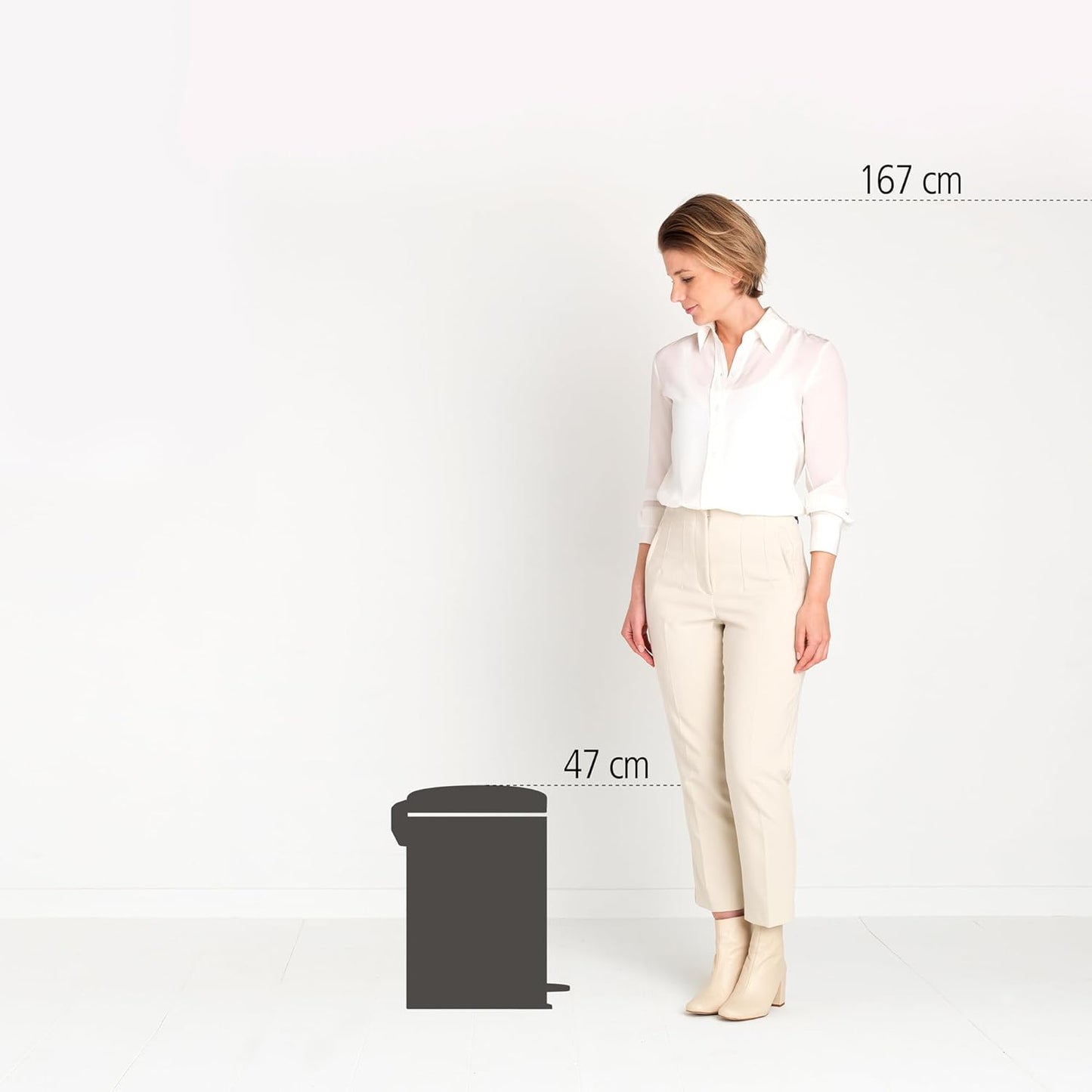 Treteimer Newlcon, 20 Liter White