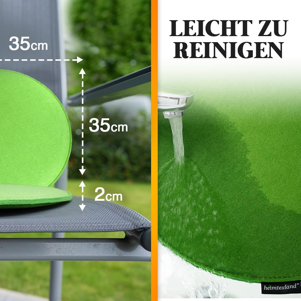 4er-Pack runder Sitzkissen, 4 Sand