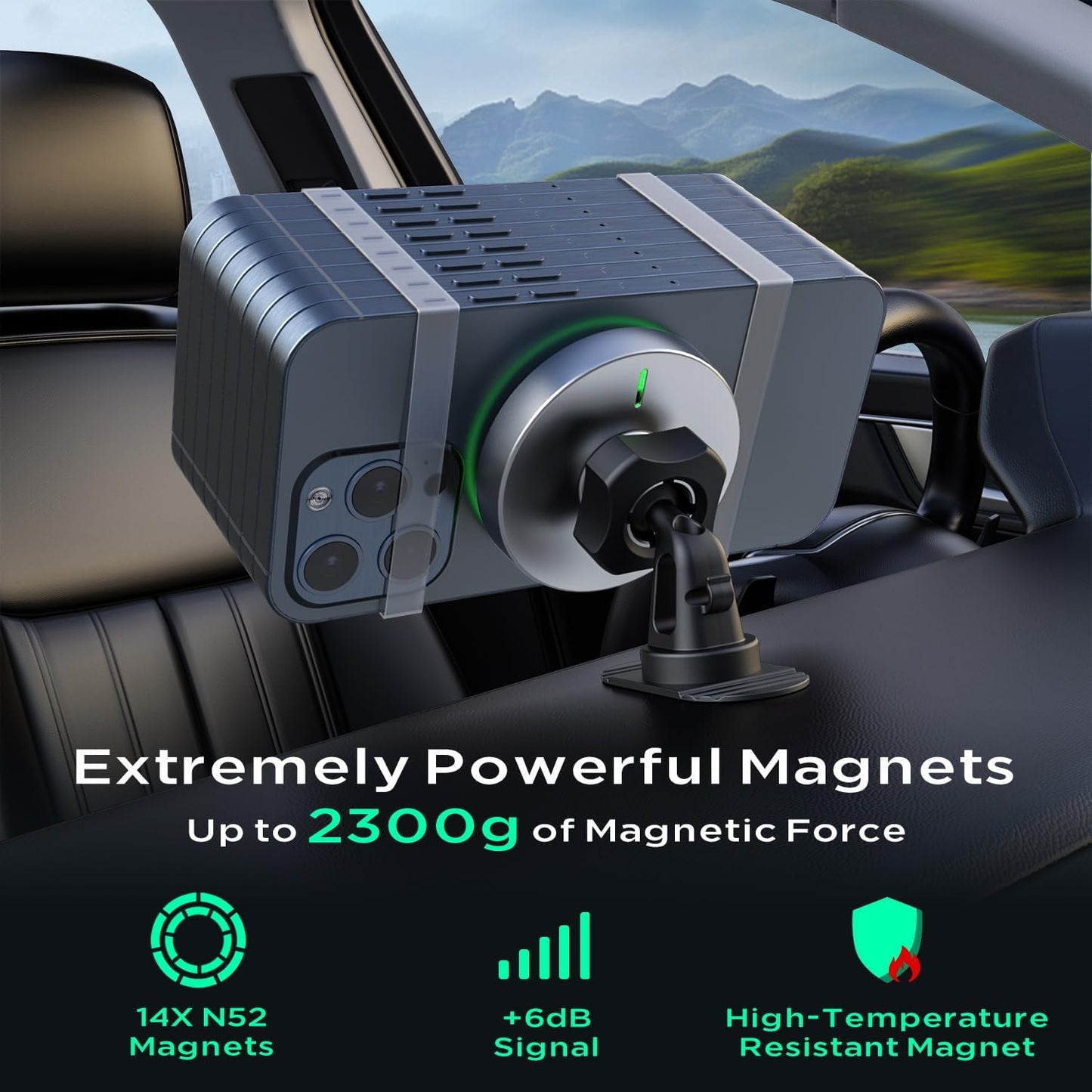 Magnetische Auto-Handyhalterung mit Ladefunktion, 01