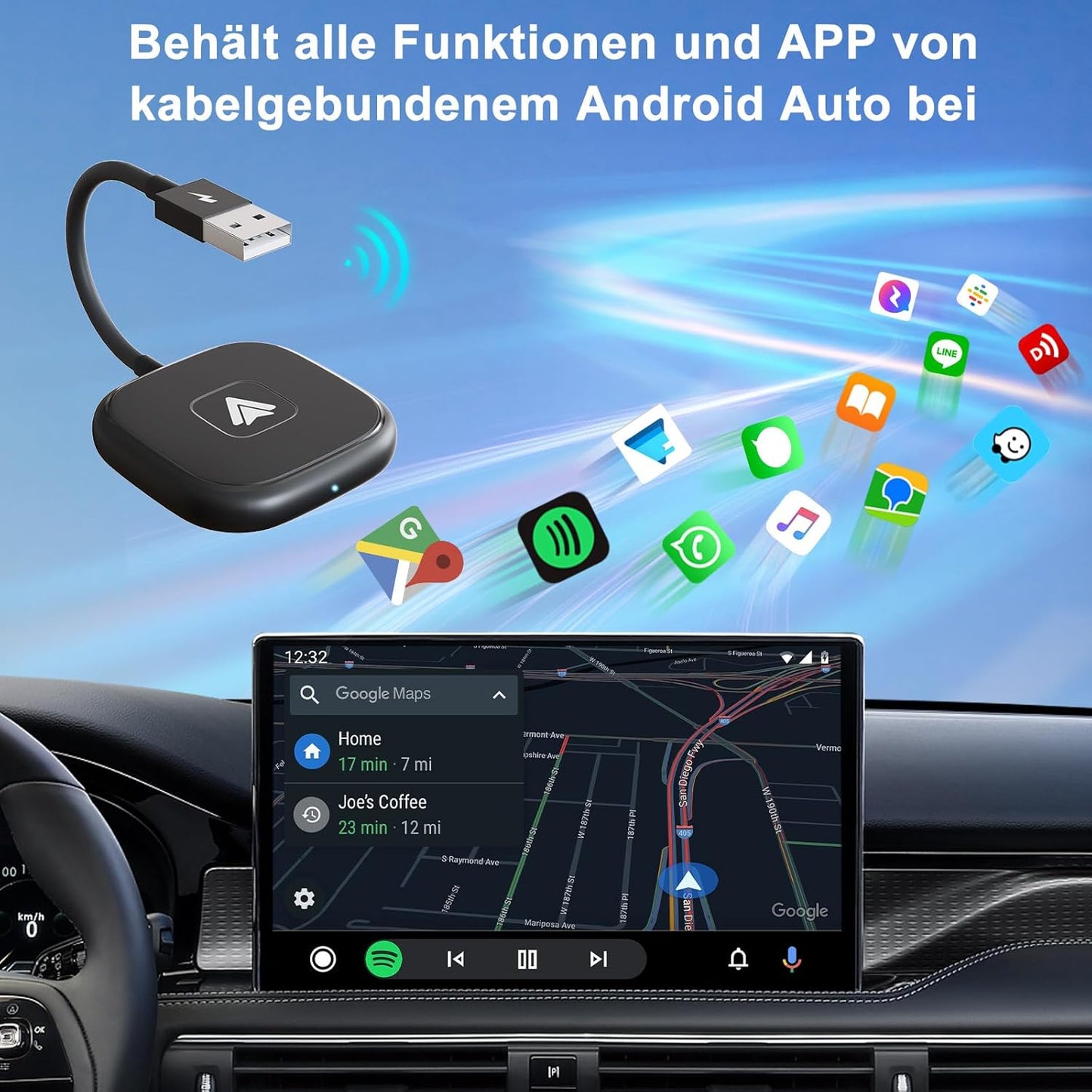 Android Auto Wireless Adapter für OEM Systeme