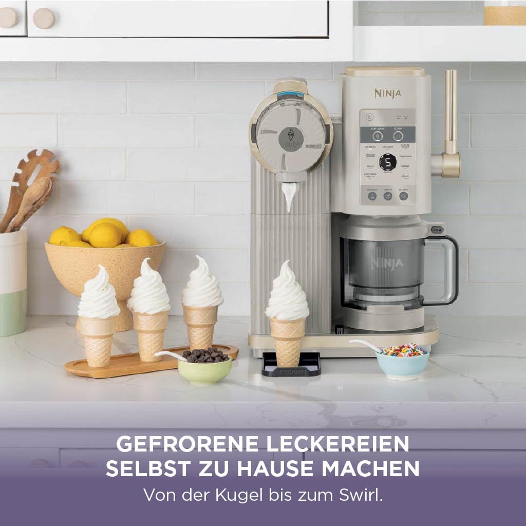 Creami Scoop & Swirl NC701EUSTGD Eismaschine mit 13 Funktionen, Stone Gold
