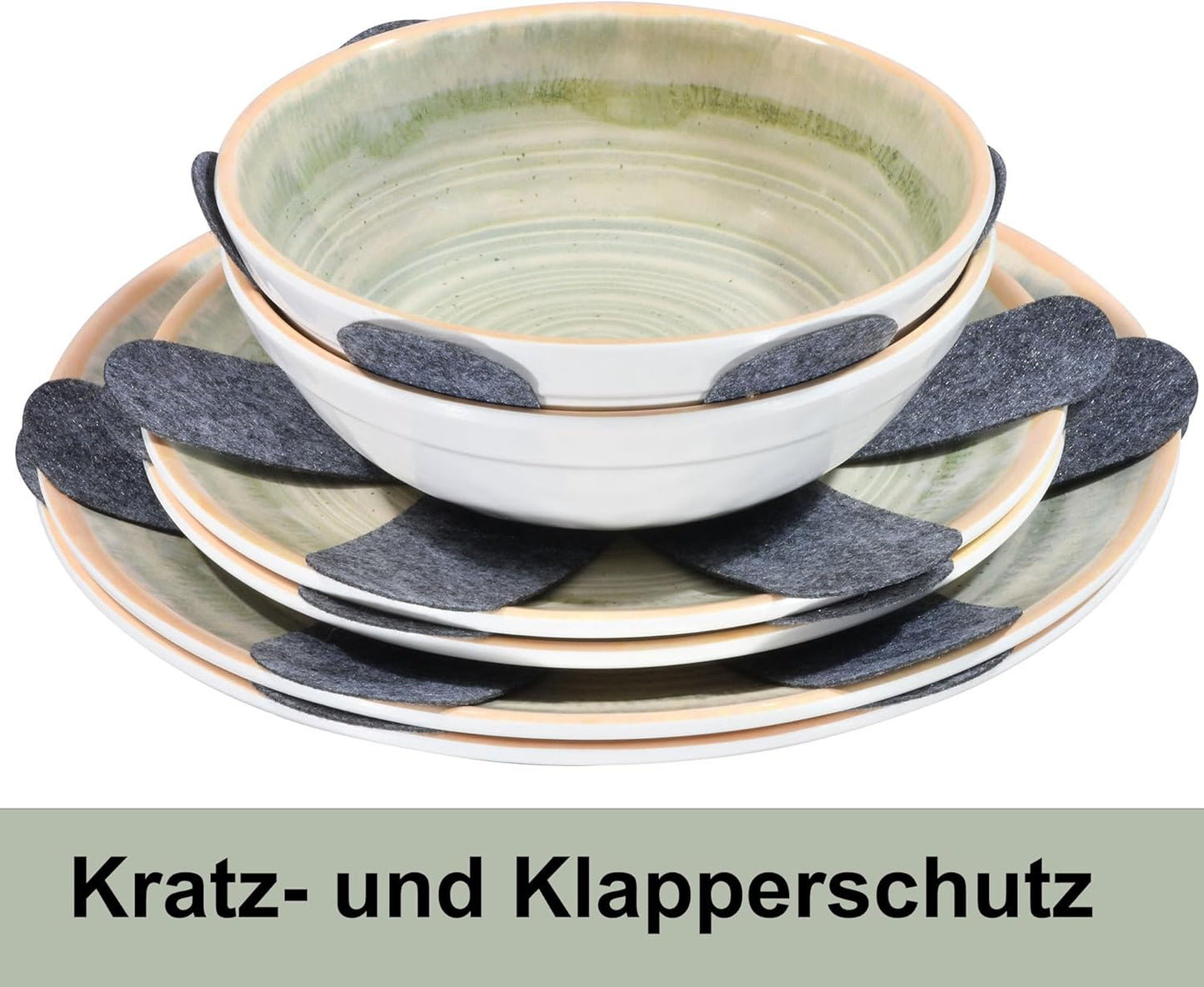 Melamin Geschirrset für 6 Personen (18-teilig), 18 Teile - Geschirr