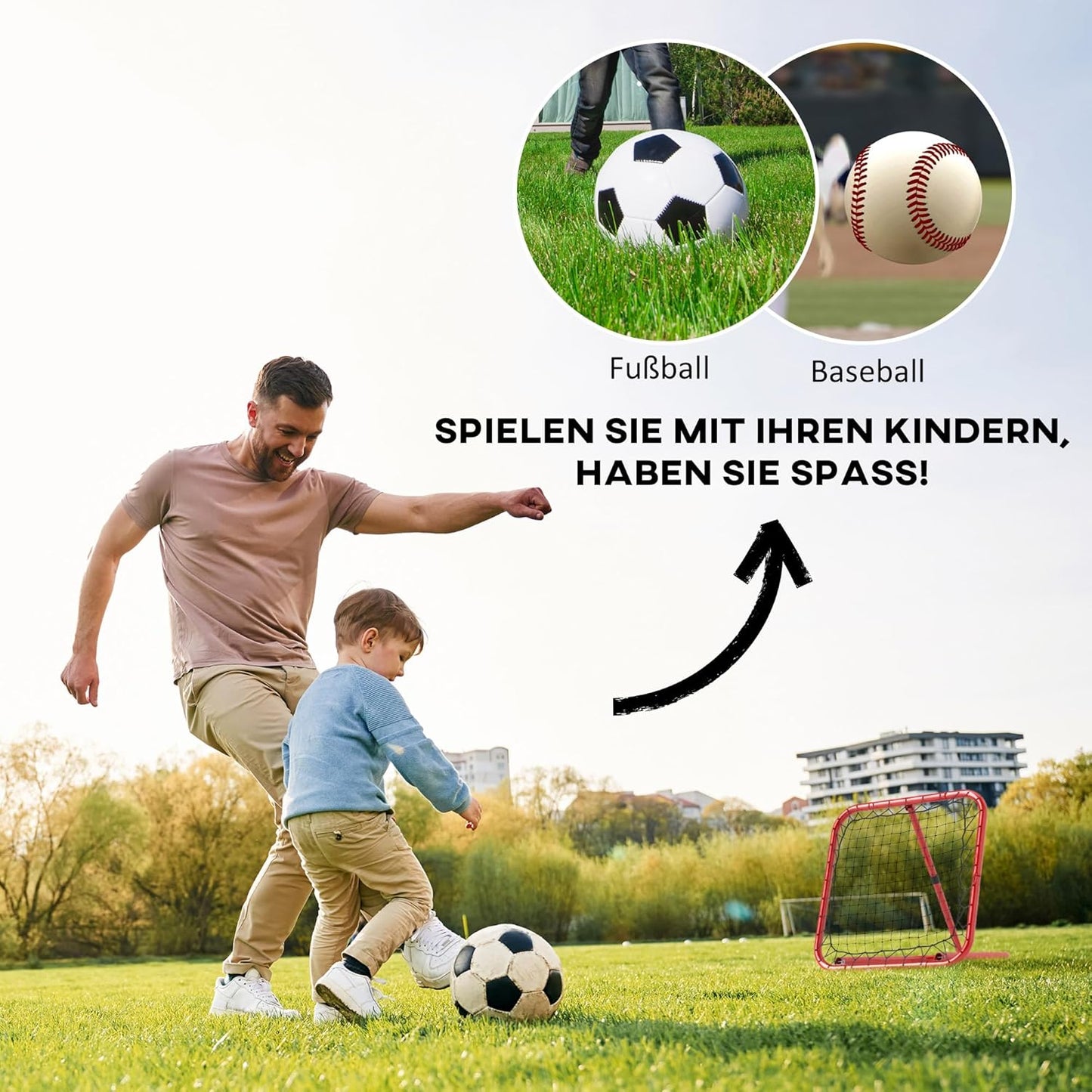 Fussball Rebounder, Rot