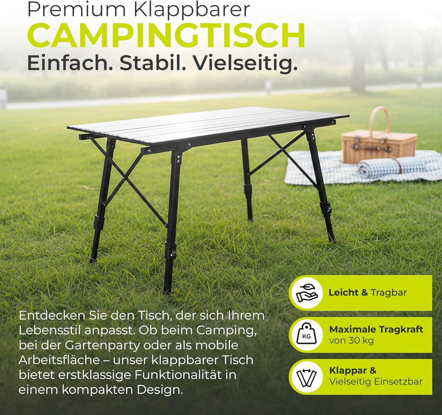 Klappbarer Campingtisch