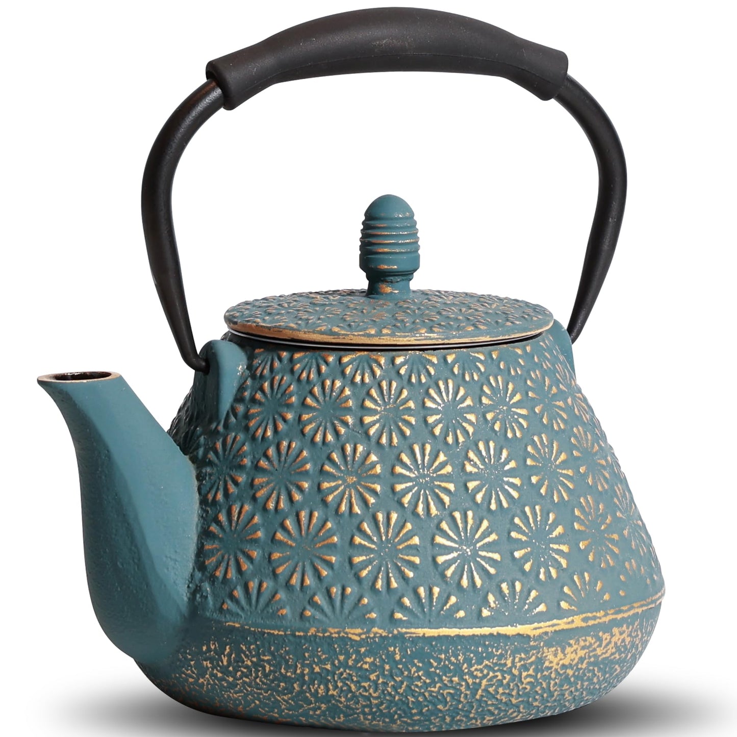 Teekessel mit Kirschblütenmuster, Blau, 950 Ml
