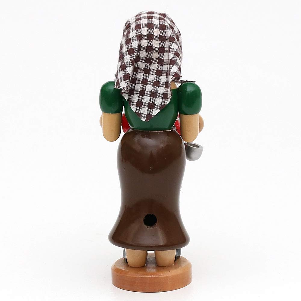 Räucherfigur Glühweinfrau mit dampfendem Glühweintopf, Tasse & Schöpfkelle