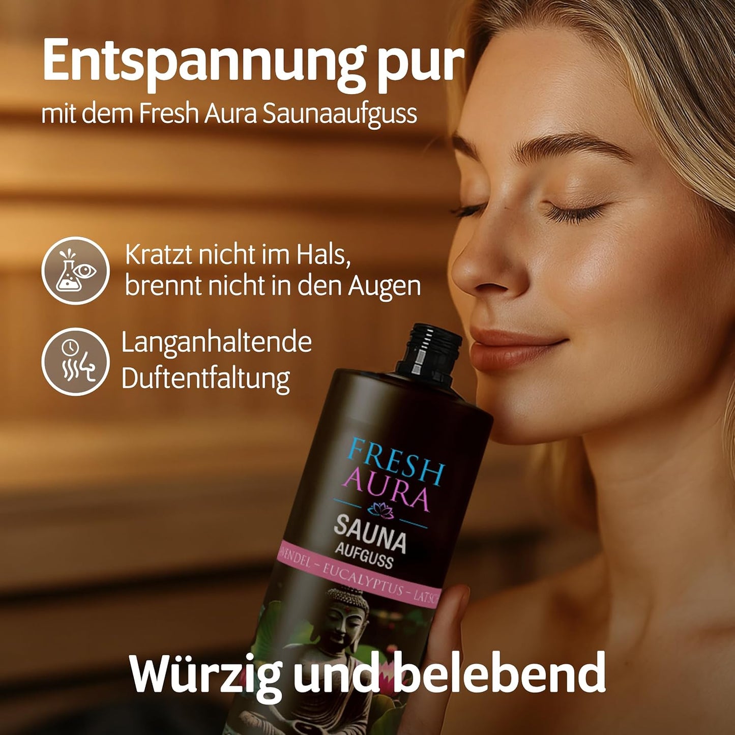 Saunaaufguss Lavendel, Eukalyptus, Latsche, Lavendel, Eukalyptus, Latsche 250ml
