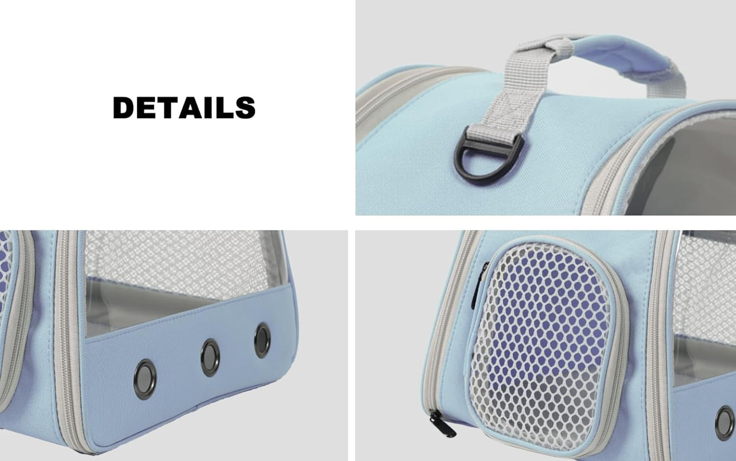 Rucksack mit Fenster für Kleintiere, blau Carrier TPU
