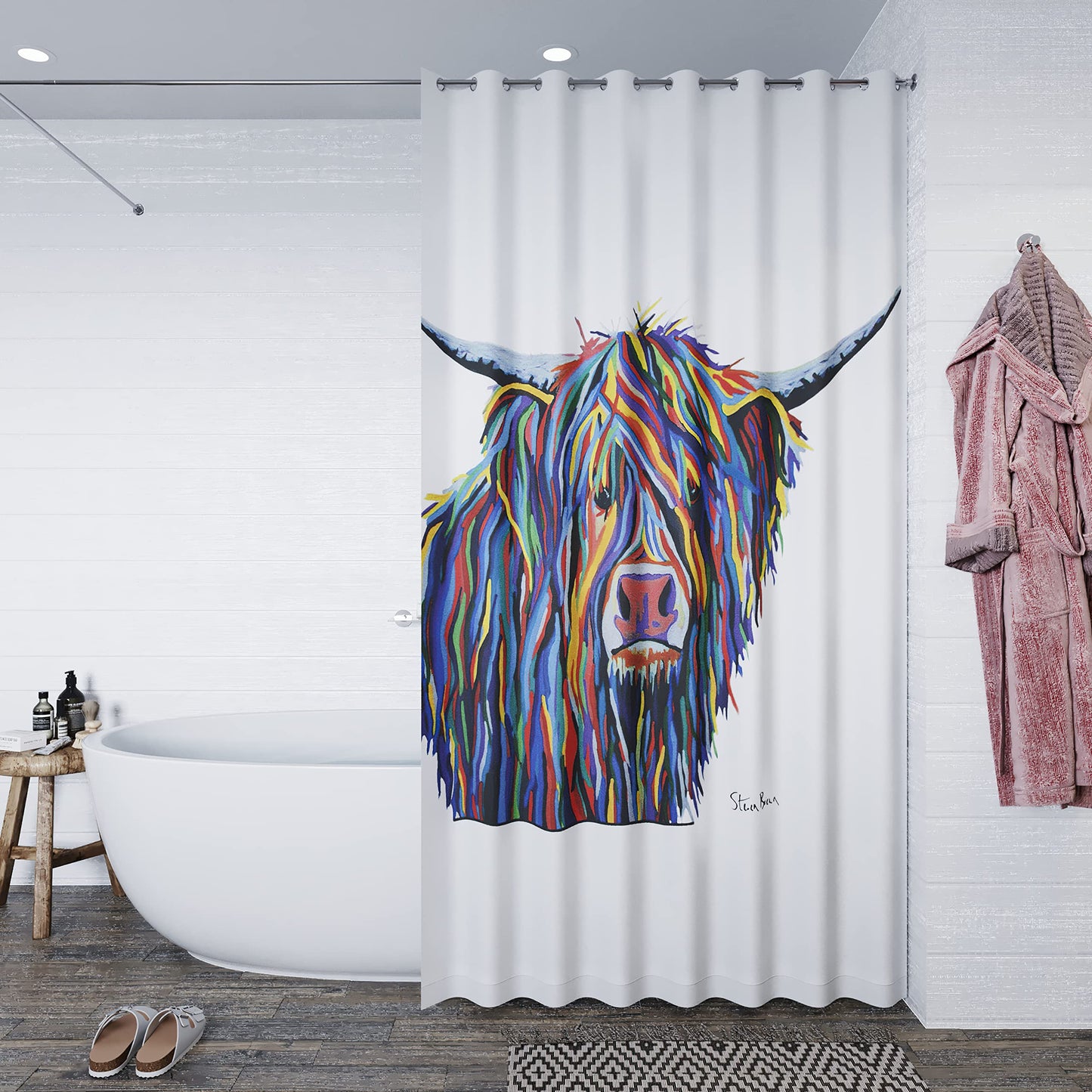 Duschvorhang mit Kunstmotiv, Angus McCoo Duschvorhang