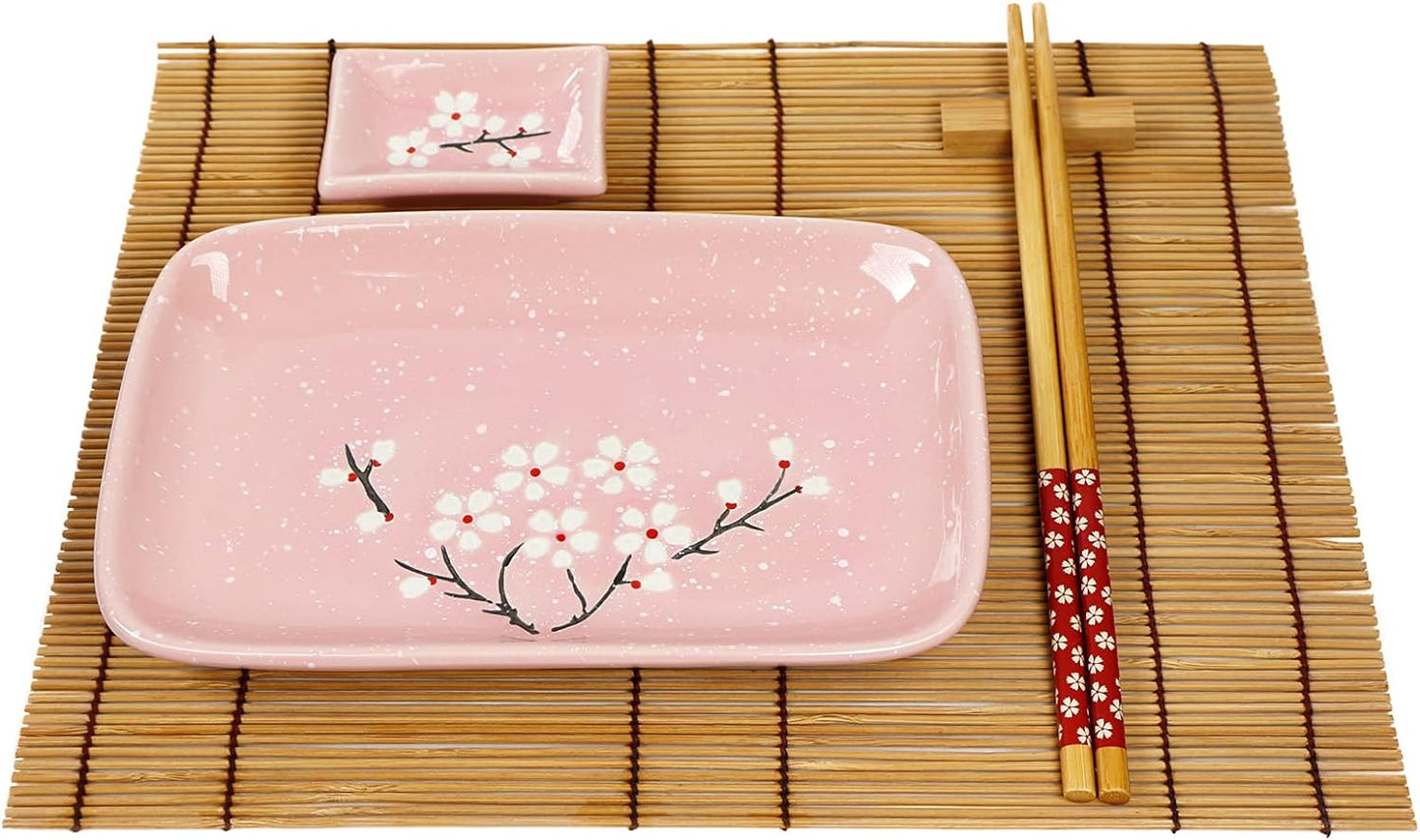 10-teiliges Sushi-Set, Rosa