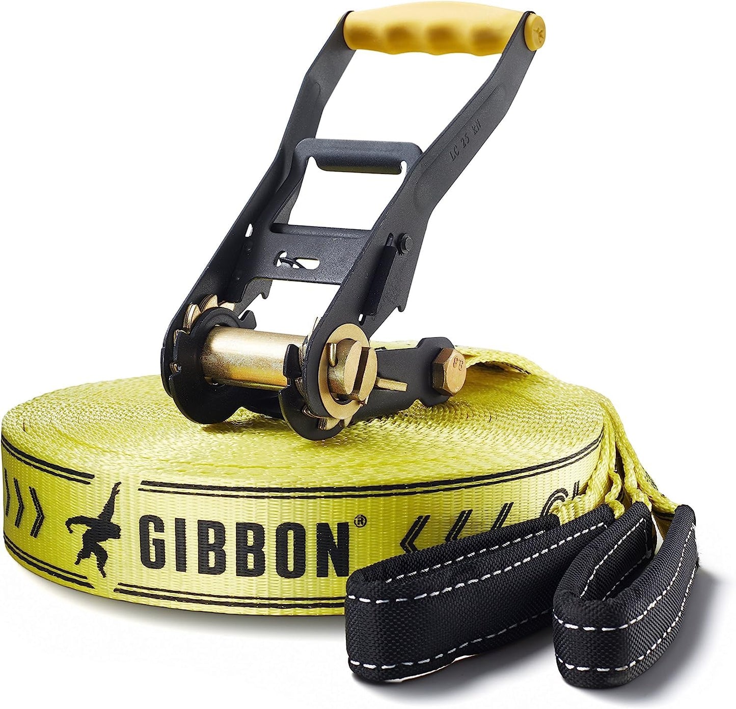 Slackline Komplett-Set 25 m, Gelb STANDARD Slackline