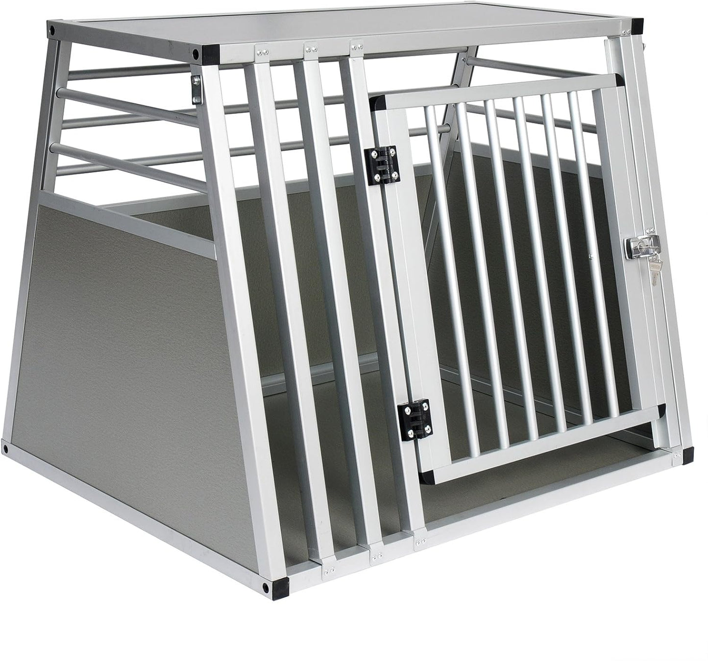 Hundetransportbox, L 80 x B 65 x H 65 cm Grau
