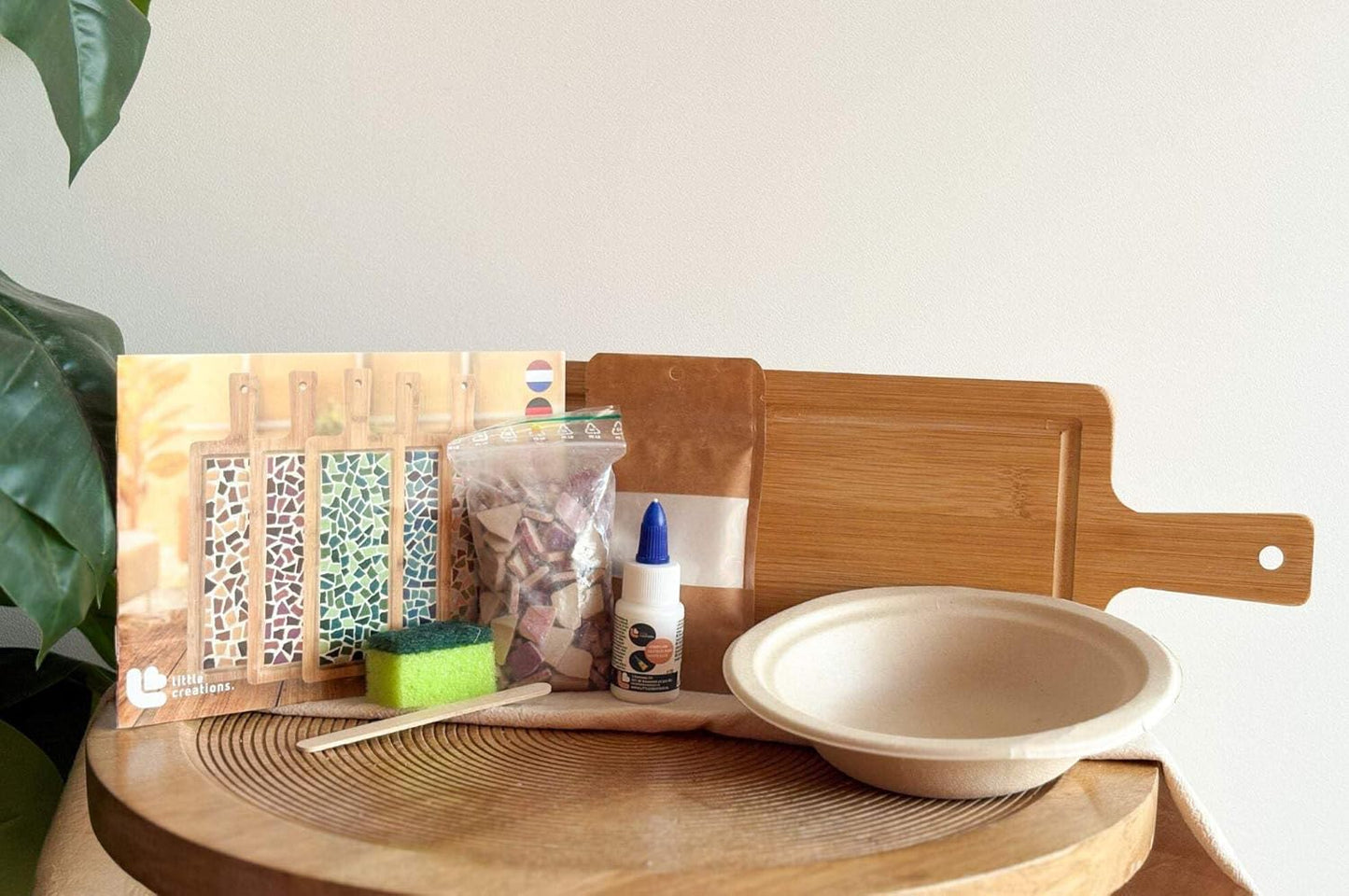 DIY Mosaik Servierbrett, Pastell