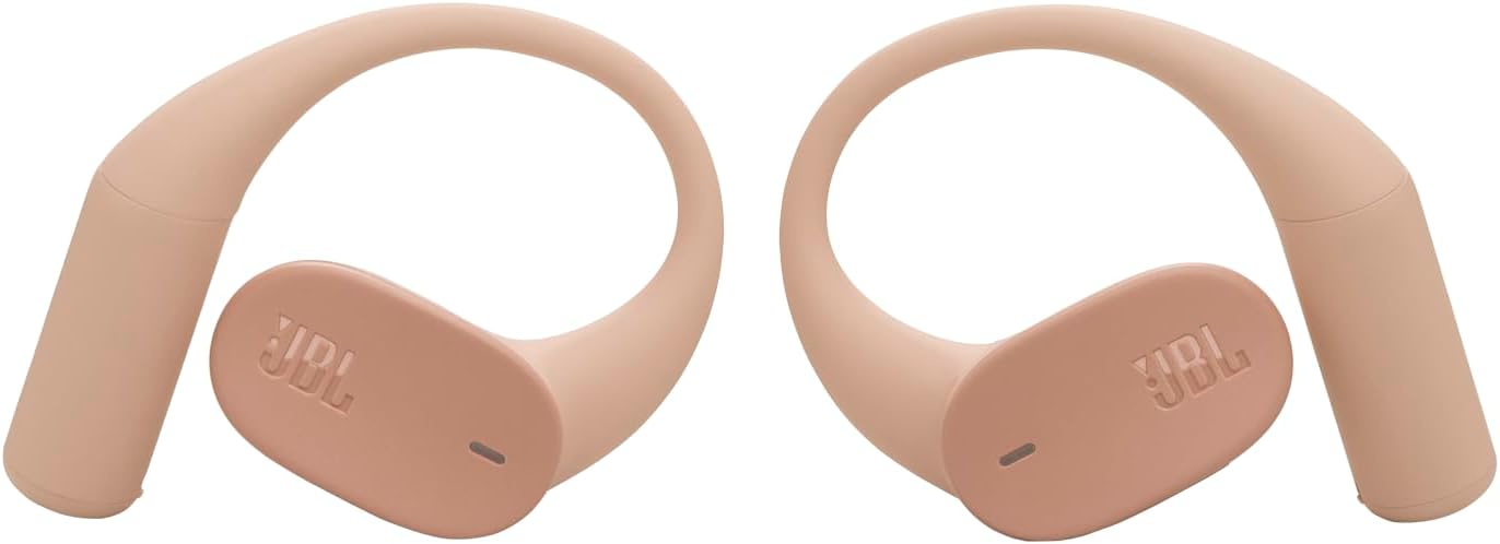 Kabellose Open-Ear-Kopfhörer mit Ohrbügel-Design, Beige