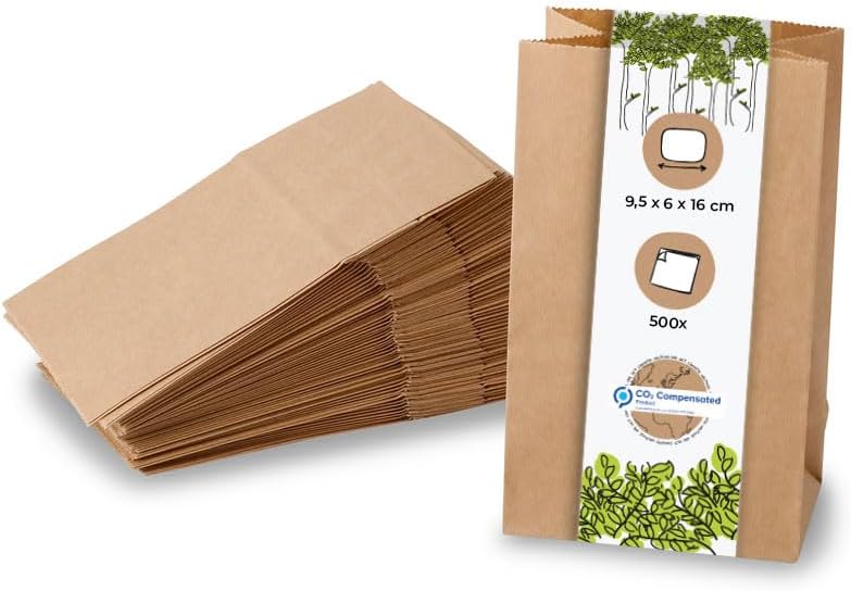 500er Set Kraftpapiertüten, S (500 Stück)