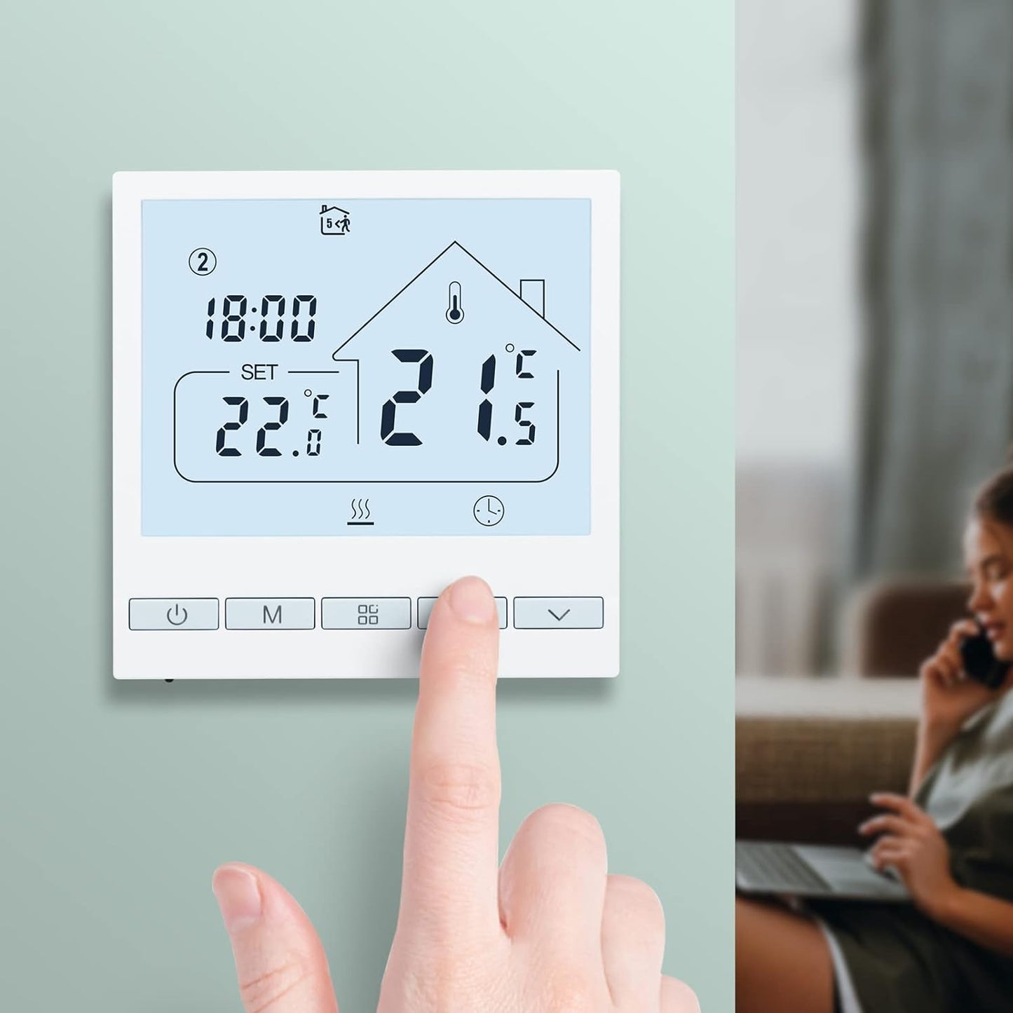 Heizungsthermostat, Wasserheizung Thermostat ; 2Stk_No-WIFI