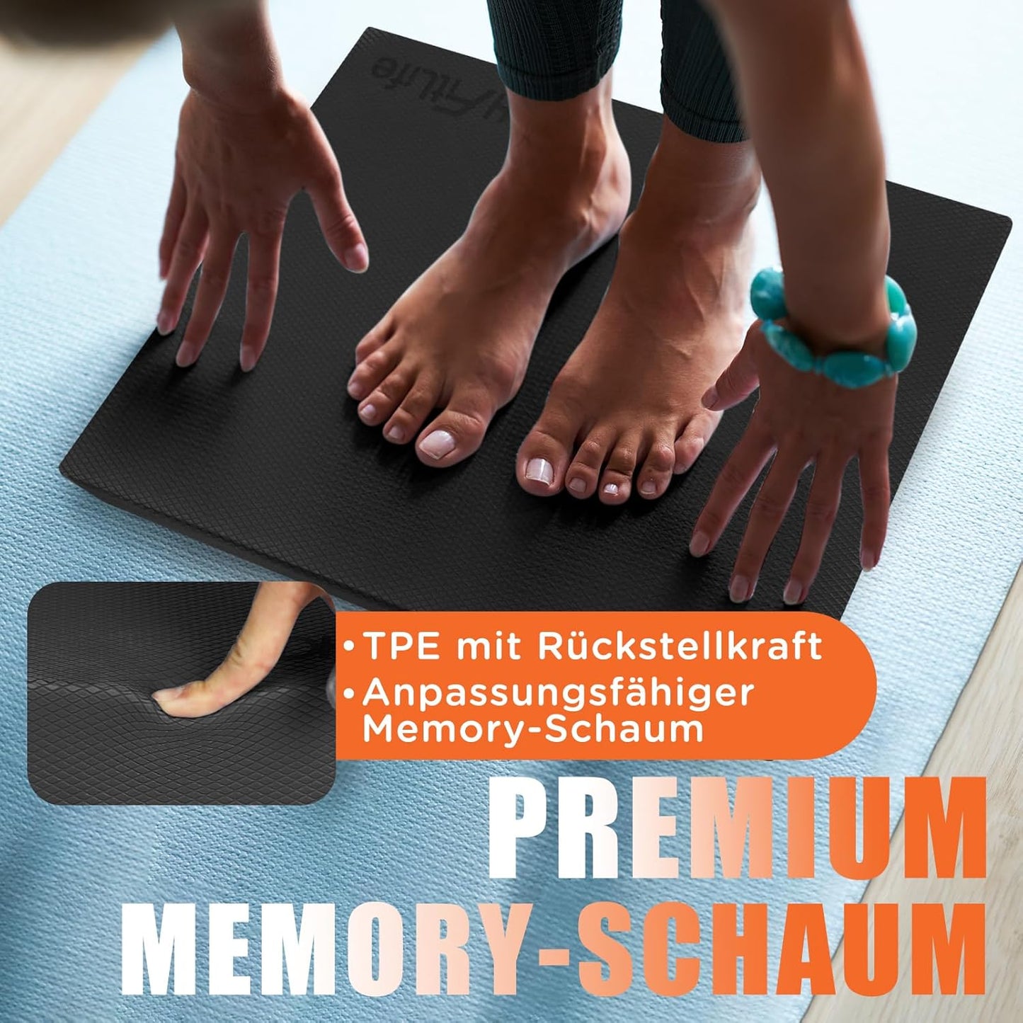 Rutschfestes Balance Pad, Schwarz XL