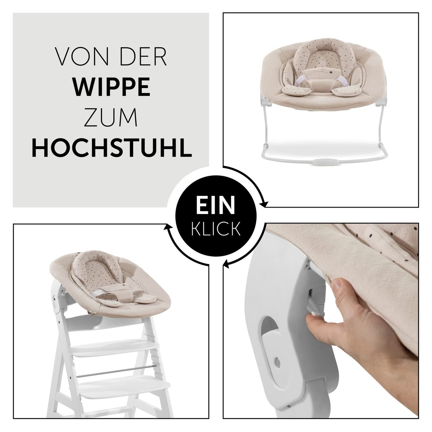 Alpha Bouncer 2in1, Winnie the Pooh Beige 3-Punkt-Gurt