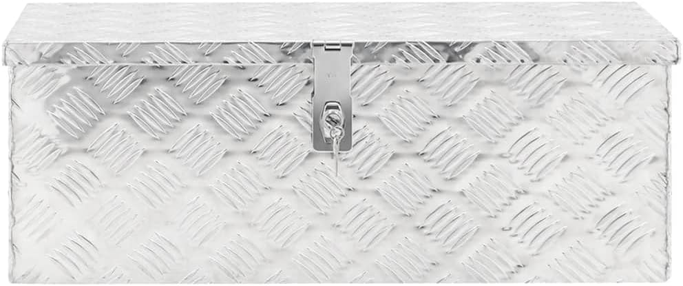 Aluminium-Aufbewahrungsbox, 70 x 31 x 27 cm Silber