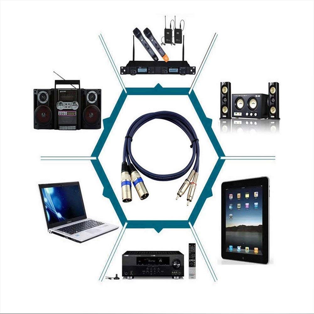 XLR auf Cinch HiFi Stereo Audiokabel (2×1 m), 1m