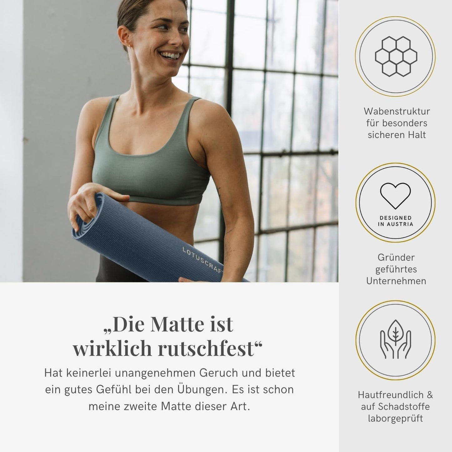 Yogamatte Mudra, Standard / Indigo Dust