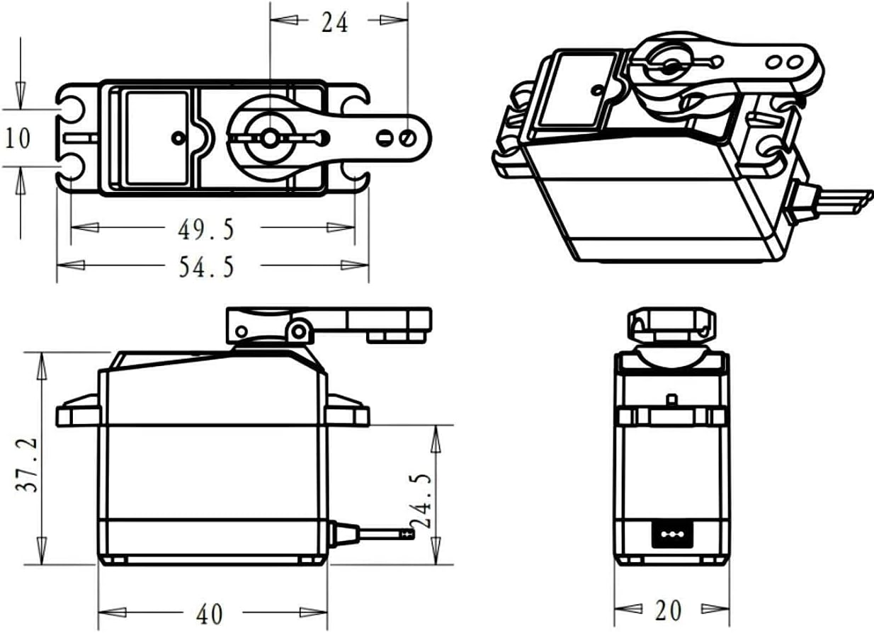 Kernloser Servomotor für RC Autos, 35KG-270°