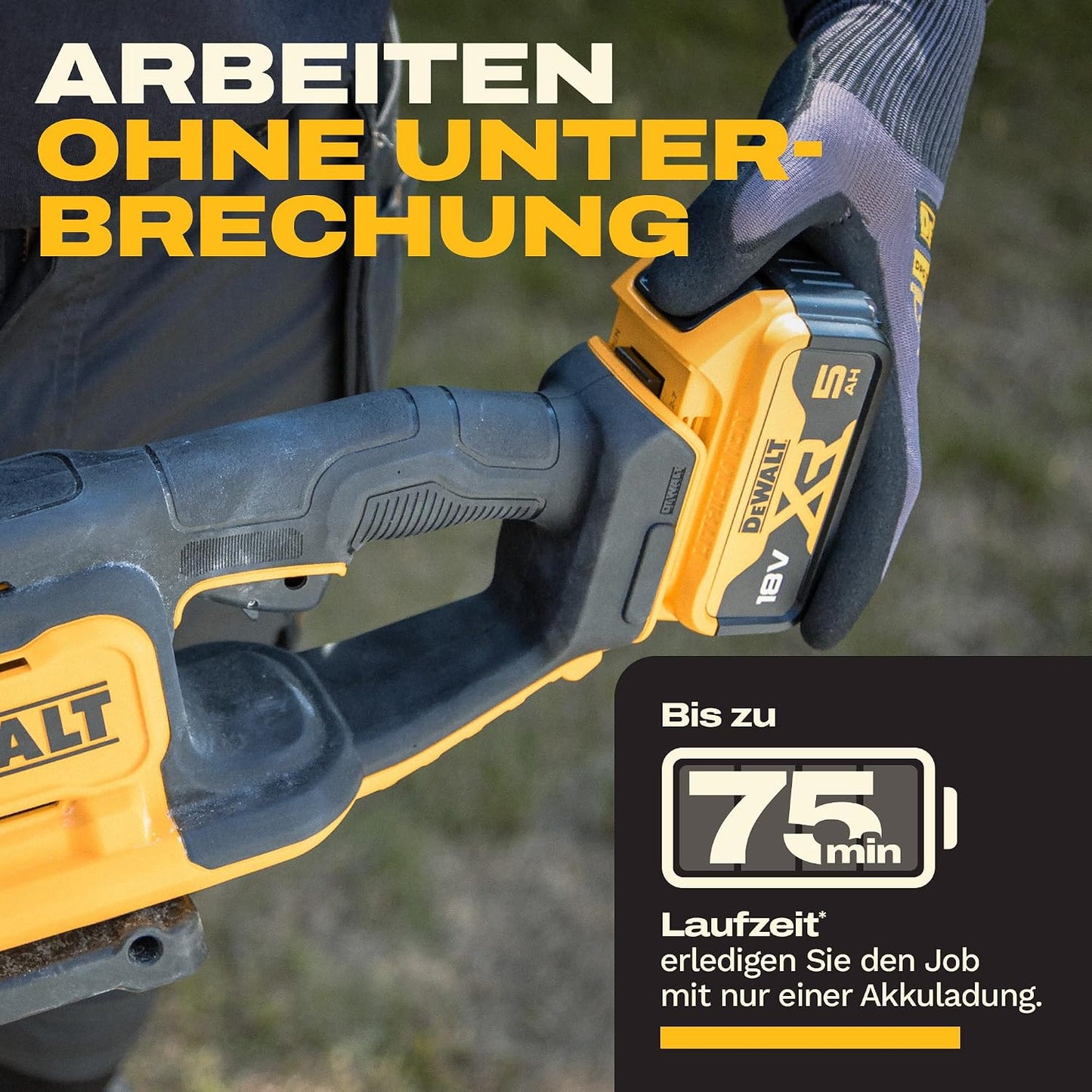 18V XR Heckenschere 55cm, 25mm Schnitt