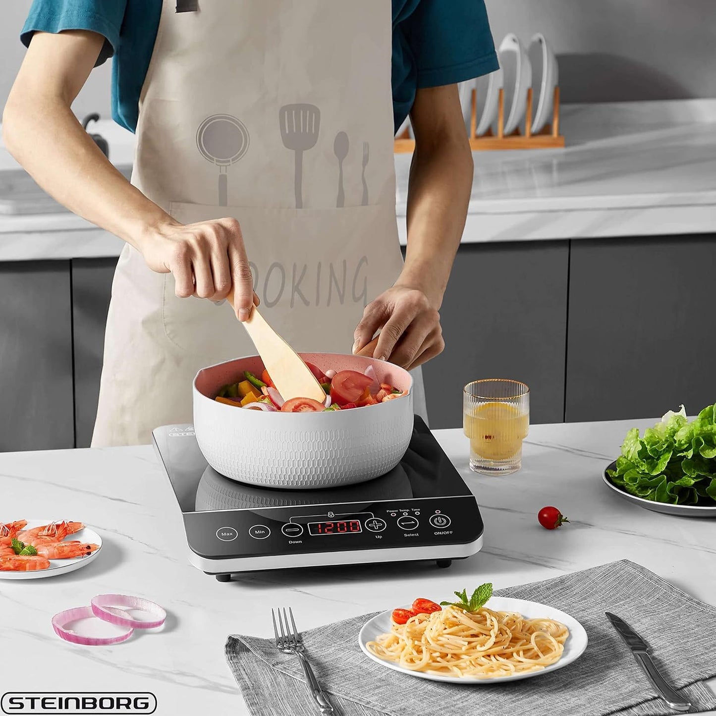 Induktionskochplatte mit Touch Bedienfeld