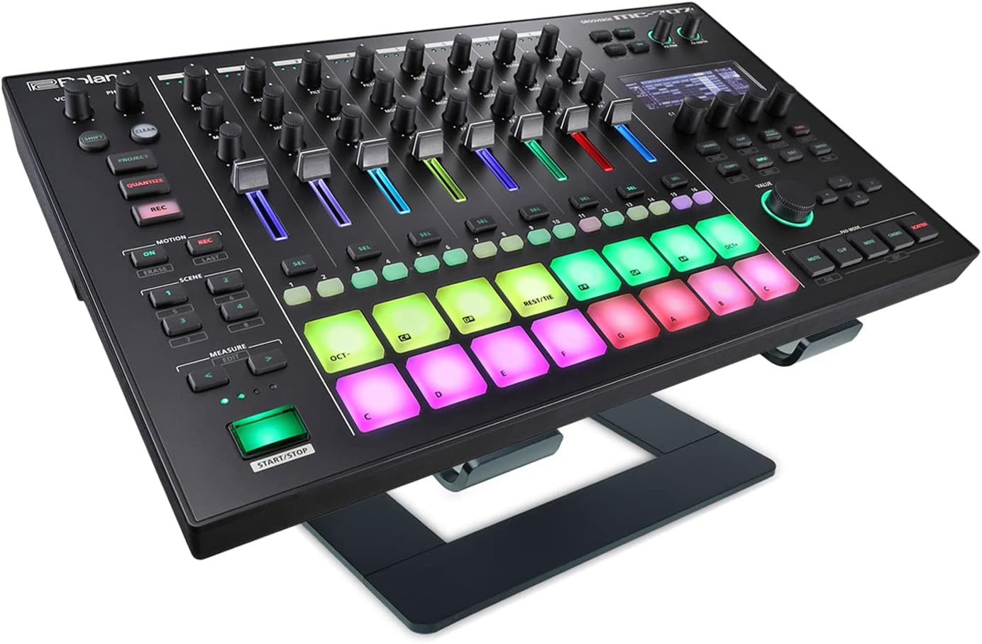 MC-707 Groovebox Sequenzer & Sampler + Laptopständer
