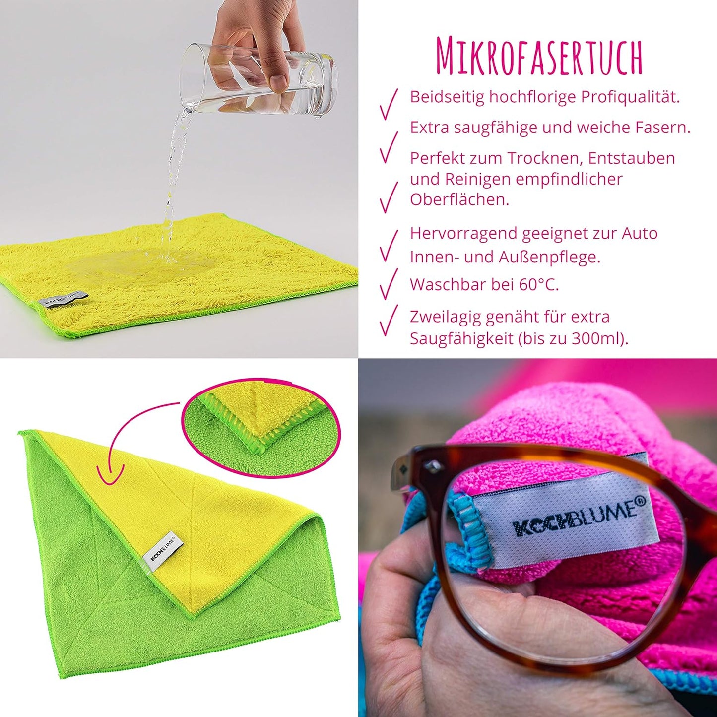 Überkochschutz-Set für Töpfe inkl. Microfasertuch, Anthrazit
