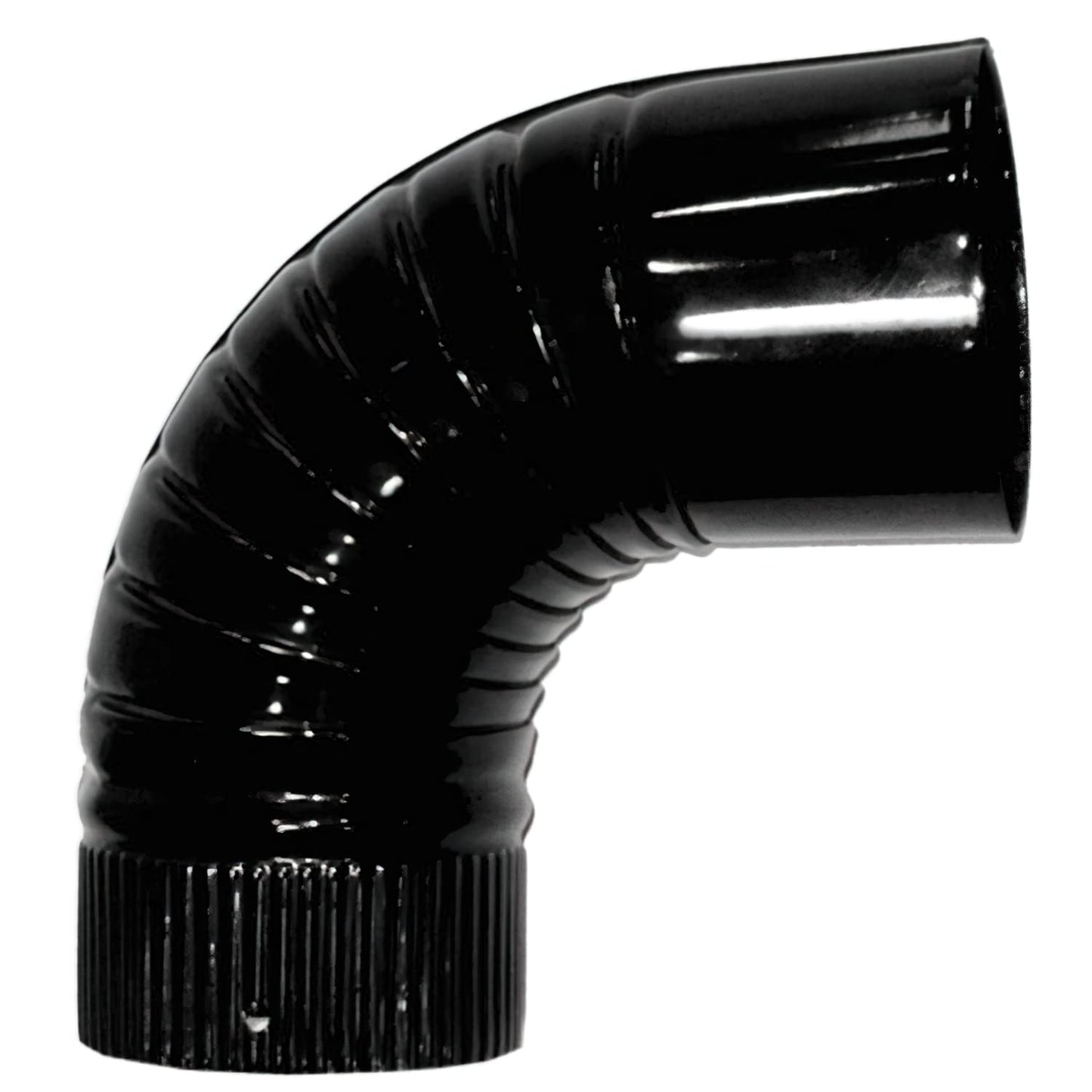 Gebogenes Ofenrohr 90° Eckstück, 100 mm, 100 mm